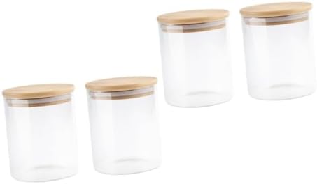 2 Set Sealed Glass Jar Storage Food Canisters for Tea Cereals