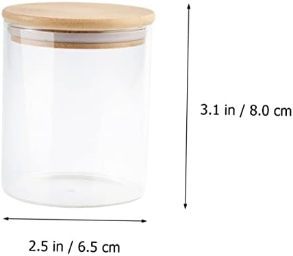 2 Set Sealed Glass Jar Storage Food Canisters for Tea Cereals