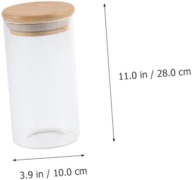 VOSAREA 2 Pcs Glass Sealed Tea Food Storage Jar