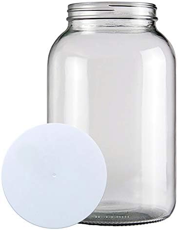 2 Pack Bolt Goods 1 Gallon Glass Mason Jars with Plastic Airtight Lids
