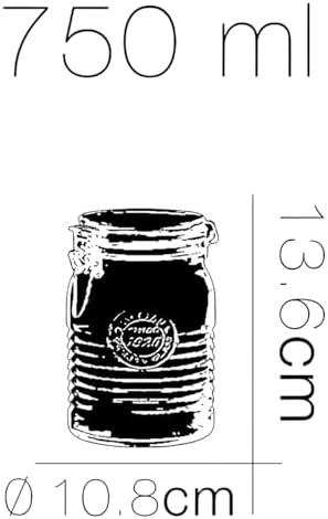 Bormioli Rocco 6-Piece Pasta Jar Set