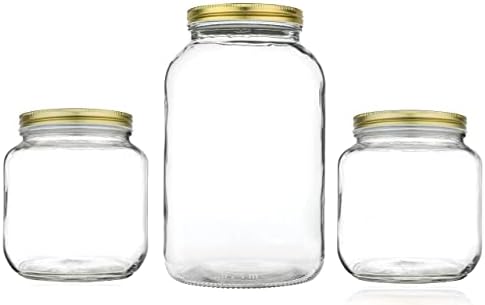 Kitchentoolz 2 Half Gallon 1 Full Gallon Mason Jars