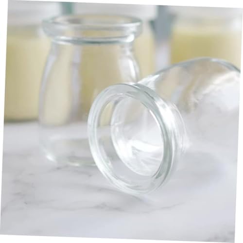 Q-Style Reusable Glass Pudding Jars Set of 8 with Lids