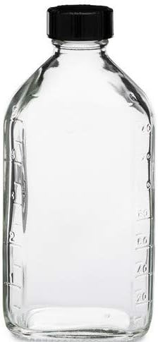 Rx 6-Ounce Clear Glass Graduated Medicine Bottles - 48 Pack