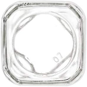 Victorian Square Glass Jars with Plastisol Lids Gold 6 fl oz