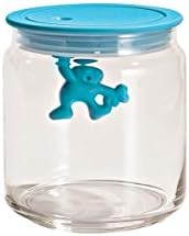 Alessi 3-Cup Glass Jar Blue -