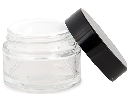 Vivaplex - 12 oz Clear Glass Jars with Inner Liners