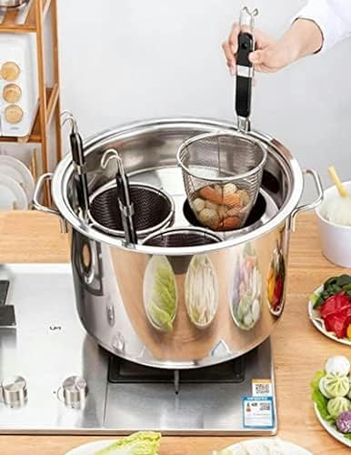 BINGWANG Stainless Steel Pasta Cooker Set 3-Piece Silver