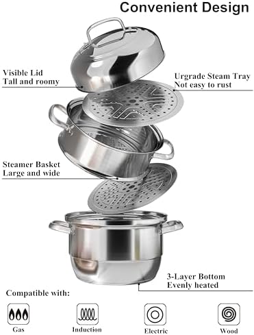VENTION Large Induction Steamer Pot