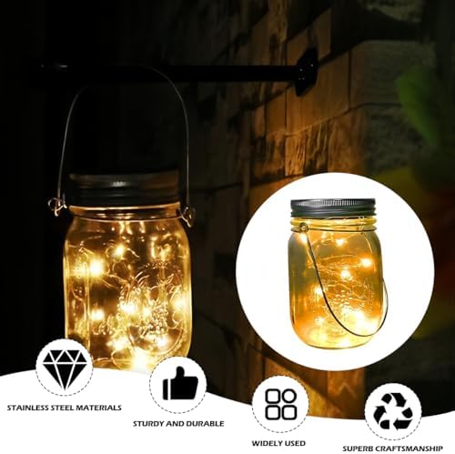 Stainless Steel Mason Jar Wire Hangers 10Pcs Perfect Fit for 70mm Jars