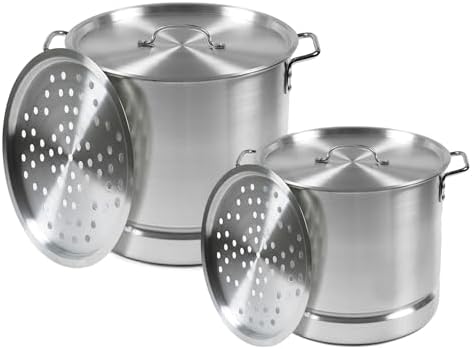 Sleek Durable Aluminum Steamer Set for Efficient Cooking