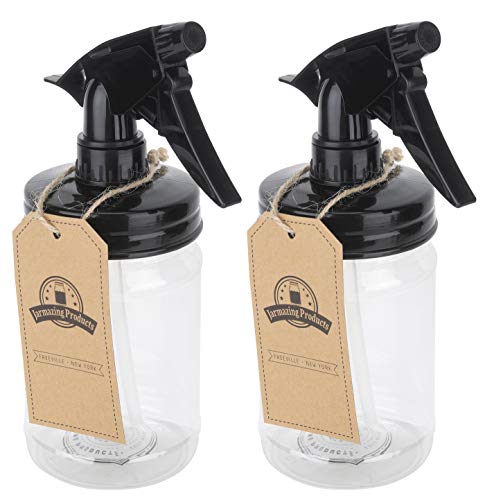 Jarmazing Products Mason Jar Sprayer - Black - 2 Pack