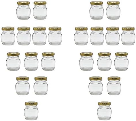 2 oz Glass Jars with Gold Lid for Honey More 24Pack