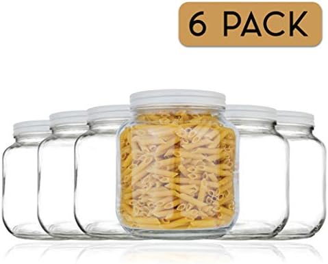 Half Gallon Glass Mason Jar Wide Mouth BPA-Free Dishwasher Safe
