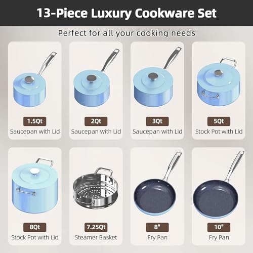 Luxury Non-Stick Cookware Set for All Cooktops