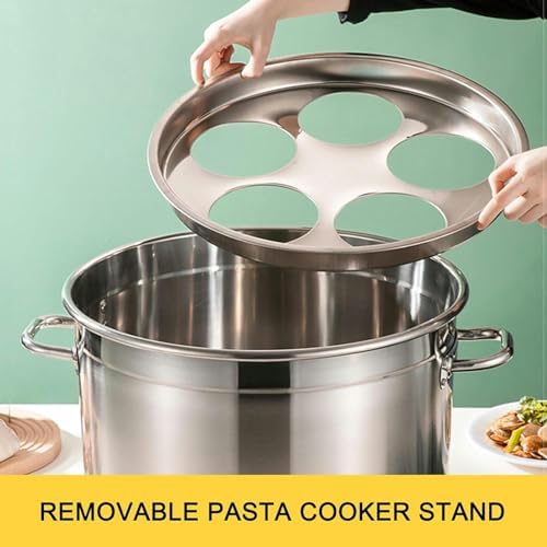 BINGWANGStainless Steel Pasta Pot Set Multi-Pot 45cm Durable Home Kitchen Essential