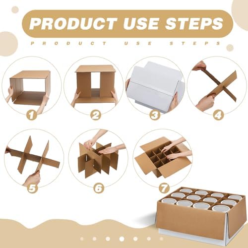6 Piece Canning Jar Storage Boxes with Dividers