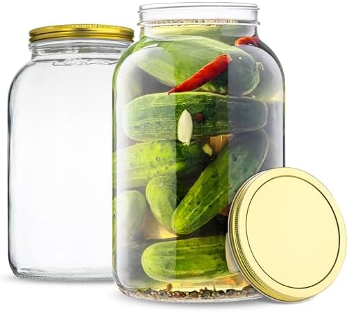 Crafted by Kitchentoolz - 1 Gallon Glass Jar with Airtight Lid