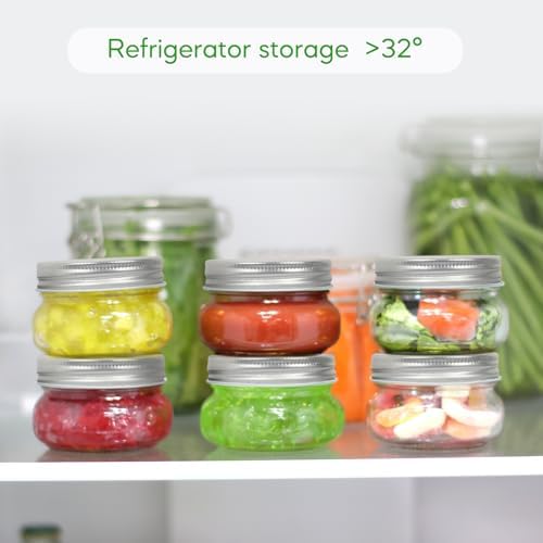 STARSIDE 4 oz Glass Mason Jars 24 Pack with Lids