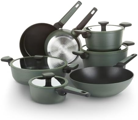 KASANOVA 11-Piece Nonstick Cookware Set PFOA-Free Compatible with All Induction Cooktops