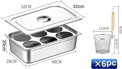Stainless Steel 6-Hole Pasta Cooker Set for Home Commercial