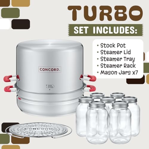 Concord Stainless Steel TurboSteam Canner Set