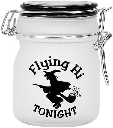 Safe Steel-Hinged Glass Jar with Frosted Lid for Airtight Storage