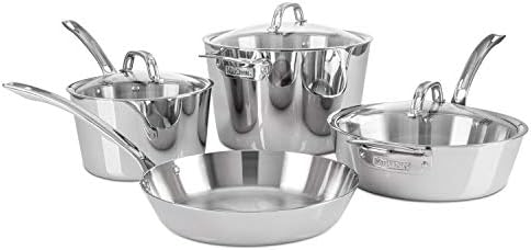 Viking 7-Piece 3-Ply Stainless Steel Cookware Set