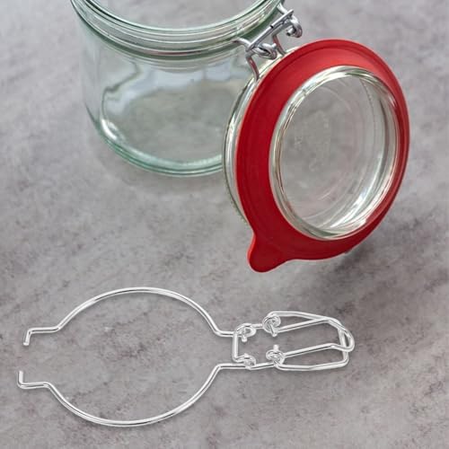 Zerodeko 10pcs Stainless Steel Wire Clamps for Glass Canning Jars