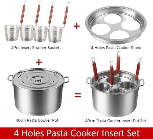 Sturdy Stainless Steel Pasta Pot Insert Set for Professional Use