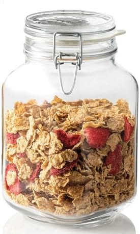 Italian Glass Jar for Preserves and Jams Airtight Design