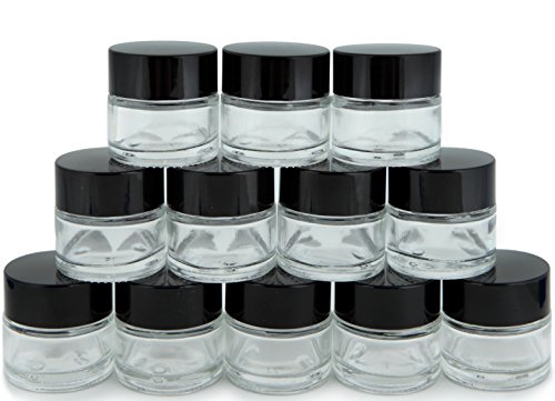 Vivaplex - 12 oz Clear Glass Jars with Inner Liners