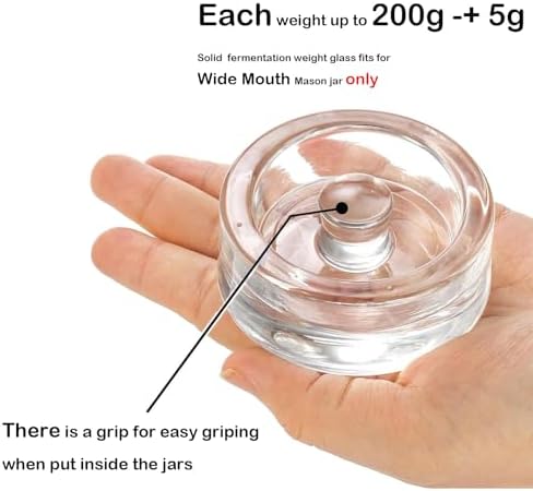Perfectly Gribbed Fermenting Weights for Mason Jars