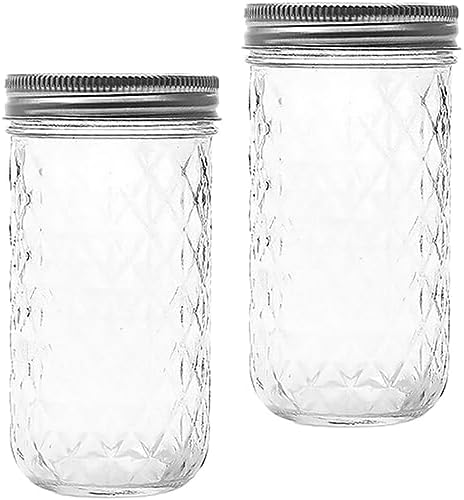Sturdy 2-Pack Glass Jam Pots for Canning Storage