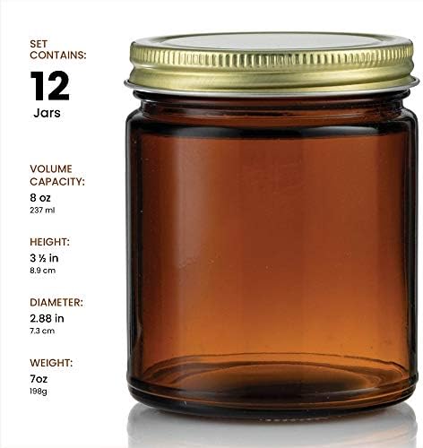 12-Piece Glass Jars - Candle Making More