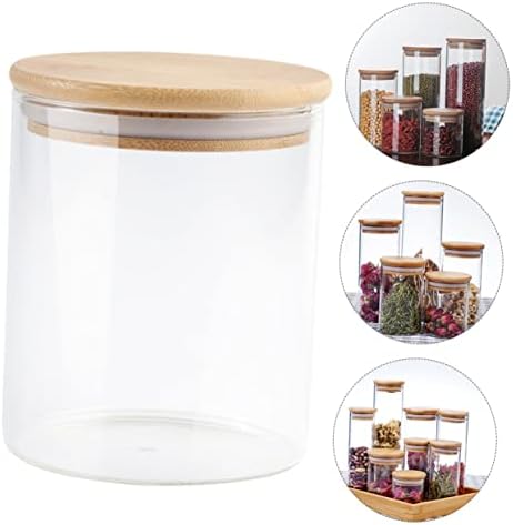 2 Set Sealed Glass Jar Storage Food Canisters for Tea Cereals