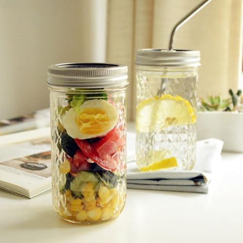 Sturdy 2-Pack Glass Jam Pots for Canning Storage