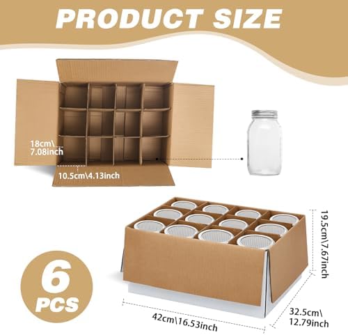 6 Piece Canning Jar Storage Boxes with Dividers