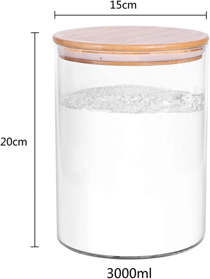 2x Small 100oz Glass Jars 3x Large Kitchen Canisters Bundle 10oz - 26kg