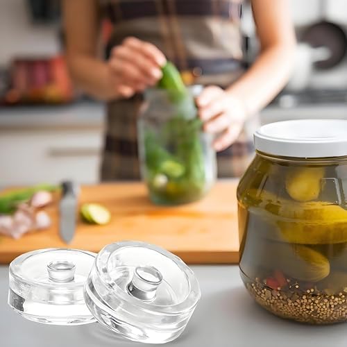 Perfectly Gribbed Fermenting Weights for Mason Jars