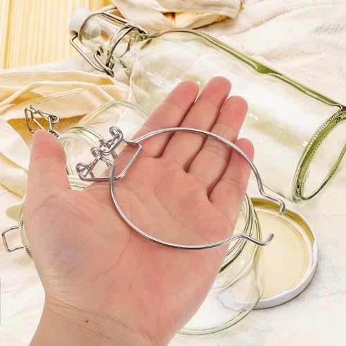 Sturdy stainless steel Mason jar wire hanger with wide mouth