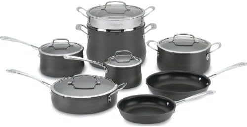 Cuisinart 64-13 13-Piece Hard Anodized Stainless Steel Cookware Set with Handle