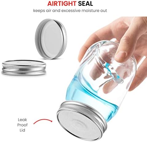 Versatile Crystal-Cl ear Glass Mason Jars Set of 10
