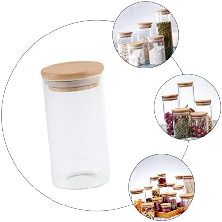 VOSAREA 2 Pcs Glass Sealed Tea Food Storage Jar