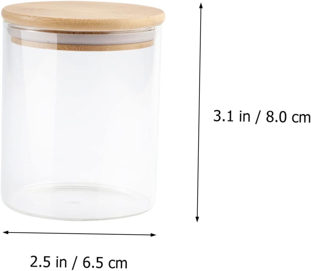 2 Set Sealed Glass Jar Storage Food Canisters for Tea Cereals