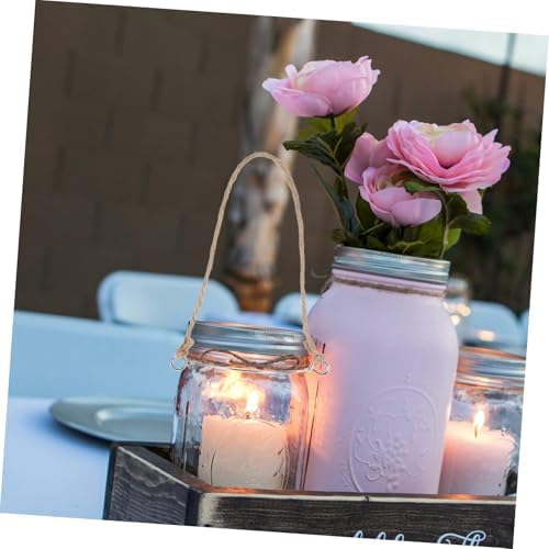 5pk Mason Jar Hangers Iron Hemp Made