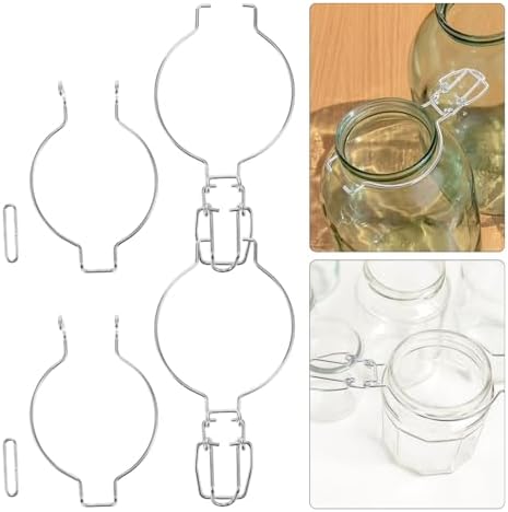 Luxshiny 10pc Metal Wire Hangers for Mason Jars