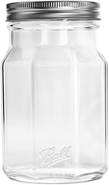 Ball Premium Glass Sharing JarWide Mouth32oz4Count