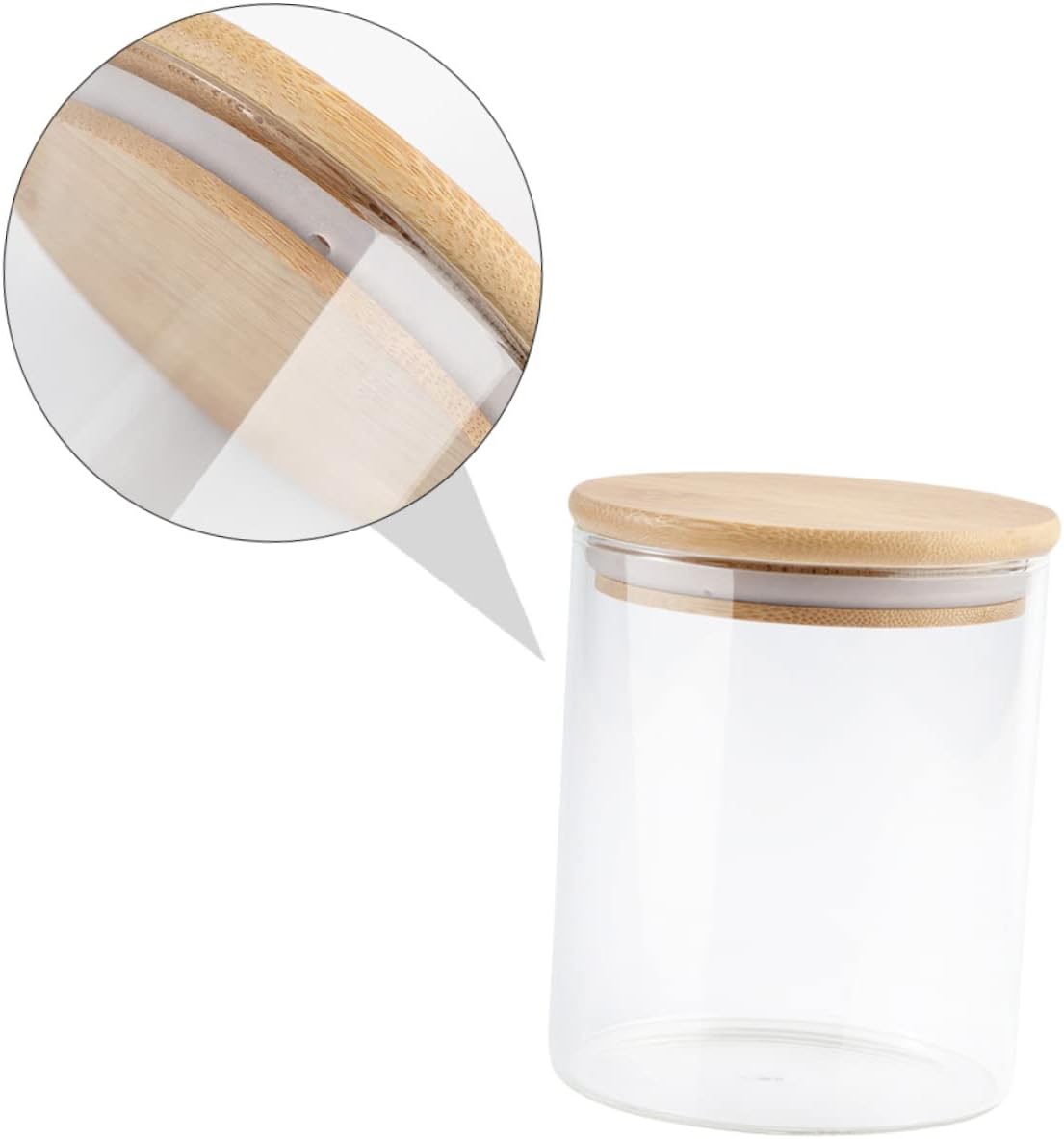 2 Set Sealed Glass Jar Storage Food Canisters for Tea Cereals