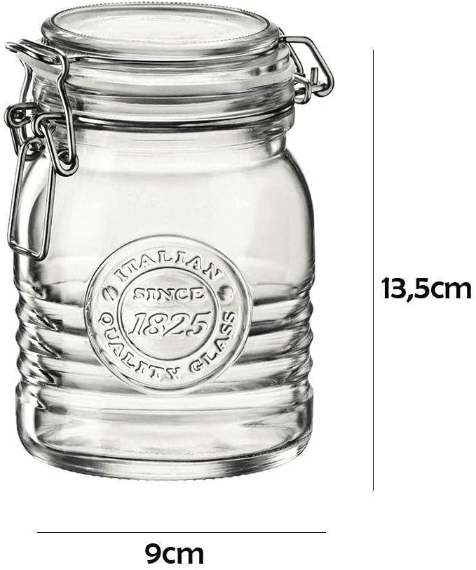 Bormioli Rocco Officina1825 Clear Jar with Swing Top 17 Oz 1 Count